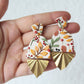 Polymer Clay Earrings, Statement Earrings, Mushroom Earrings, Autumn Earrings, Leaf Earrings, Clay Earrings, Leaf Dangle Earrings, Handmade - Studio Niani