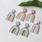 Rainbow Earrings, Pastel Earrings, Spring Earrings, Polymer Clay Earrings - Studio Niani
