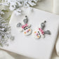 Reindeer Christmas Earrings, Christmas Clay Earrings, 18k gold plated studs - Studio Niani