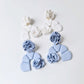 Rose earrings, Bridal earrings, handmade earrings, polymer clay flowers