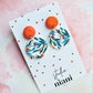 Statement Orange Earrings, Polymer Clay Earrings, Spring Summer, Fruit Dangle Earrings - Studio Niani
