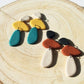 Stone Earrings, Polymer Clay Earrings, Ochre, Brown, Teal, Beige - Studio Niani