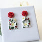 Strawberry Earrings, Polymer Clay Earrings, Spring Summer Earrings, Miniature food - Studio Niani